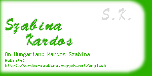 szabina kardos business card